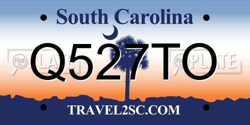 Q527TO South Carolina License Plate