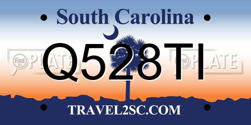Q528TI South Carolina License Plate