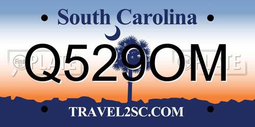 Q529OM South Carolina License Plate