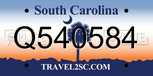 Q540584 South Carolina License Plate