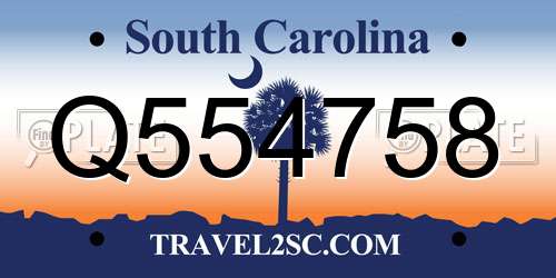 Q554758 South Carolina License Plate