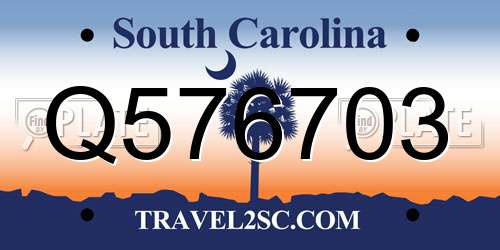 Q576703 South Carolina License Plate