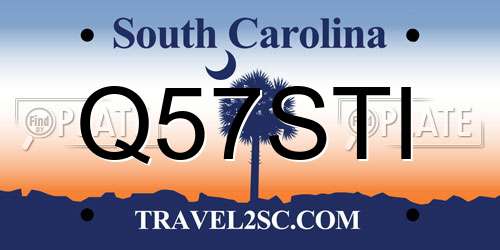 Q57STI South Carolina License Plate