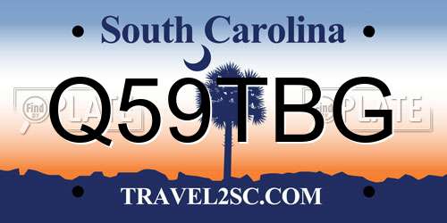 Q59TBG South Carolina License Plate