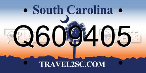 Q609405 South Carolina License Plate