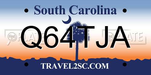 Q64TJA South Carolina License Plate