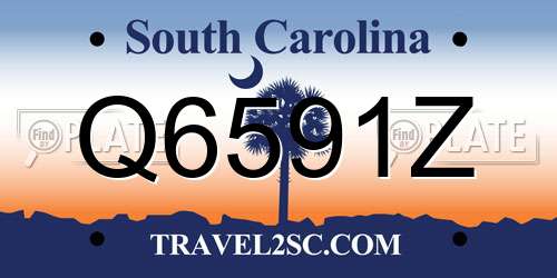 Q6591Z South Carolina License Plate