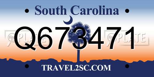 Q673471 South Carolina License Plate