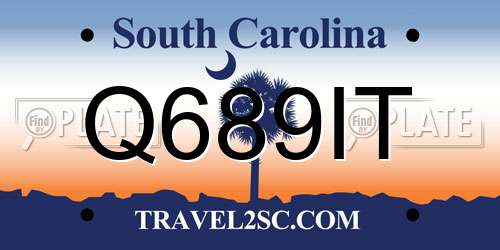 Q689IT South Carolina License Plate