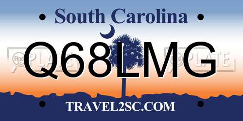 Q68LMG South Carolina License Plate