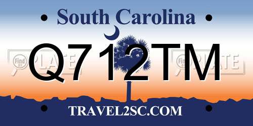 Q712TM South Carolina License Plate