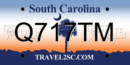 Q717TM South Carolina License Plate