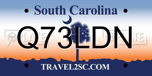 Q73LDN South Carolina License Plate