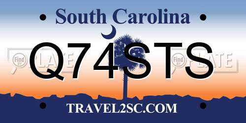 Q74STS South Carolina License Plate