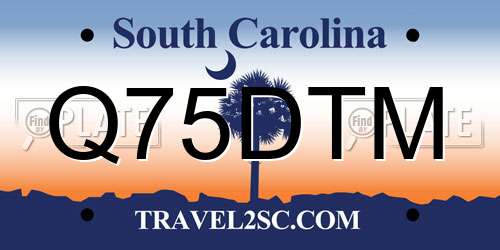 Q75DTM South Carolina License Plate