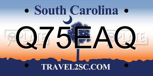 Q75EAQ South Carolina License Plate