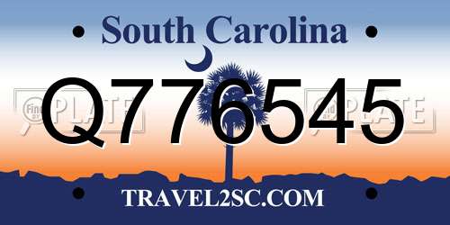 Q776545 South Carolina License Plate