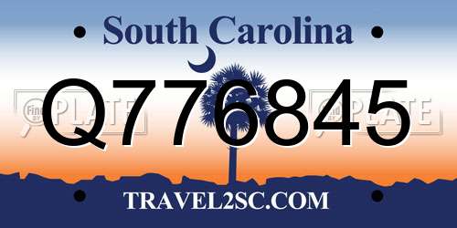 Q776845 South Carolina License Plate