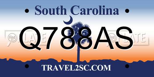 Q788AS South Carolina License Plate