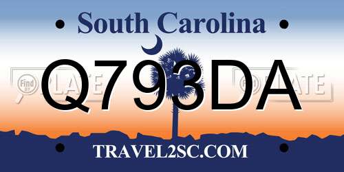 Q793DA South Carolina License Plate
