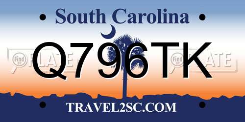 Q796TK South Carolina License Plate