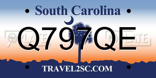 Q797QE South Carolina License Plate