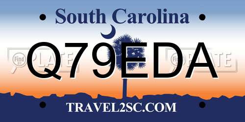 Q79EDA South Carolina License Plate