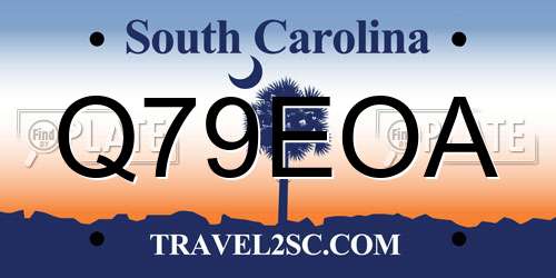 Q79EOA South Carolina License Plate