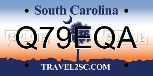 Q79EQA South Carolina License Plate