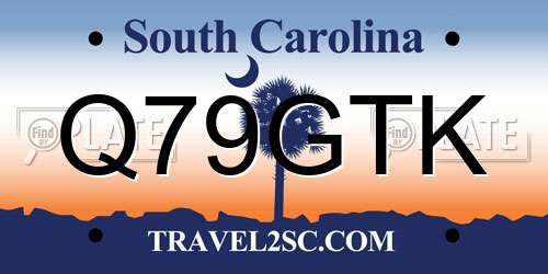 Q79GTK South Carolina License Plate