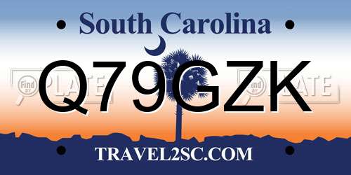 Q79GZK South Carolina License Plate