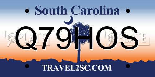 Q79HOS South Carolina License Plate
