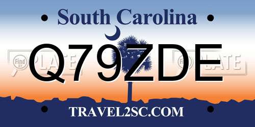 Q79ZDE South Carolina License Plate