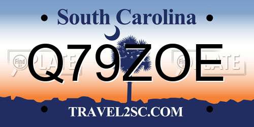 Q79ZOE South Carolina License Plate
