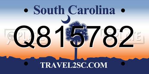 Q815782 South Carolina License Plate