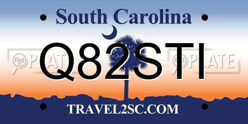 Q82STI South Carolina License Plate