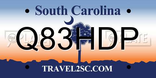 Q83HDP South Carolina License Plate