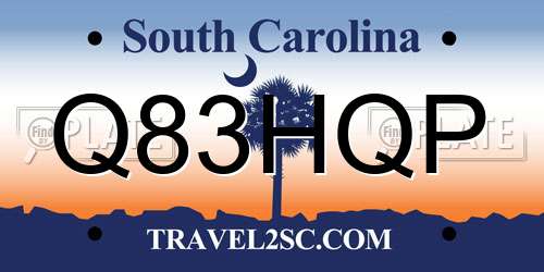 Q83HQP South Carolina License Plate