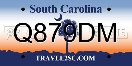 Q879DM South Carolina License Plate