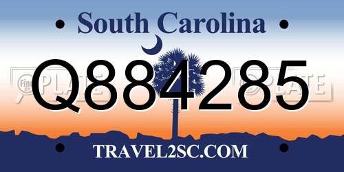 Q884285 South Carolina License Plate