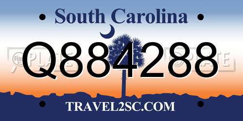 Q884288 South Carolina License Plate