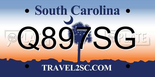 Q897SG South Carolina License Plate