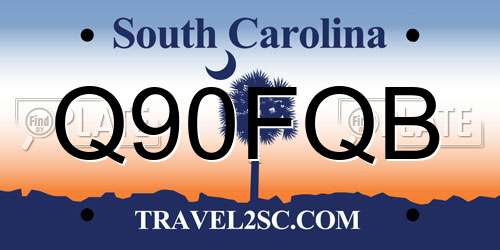 Q90FQB South Carolina License Plate
