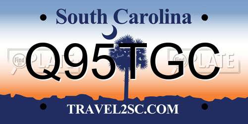 Q95TGC South Carolina License Plate