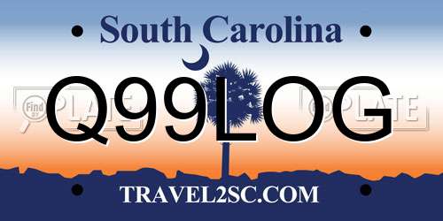 Q99LOG South Carolina License Plate