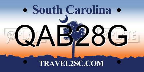 QAB28G South Carolina License Plate