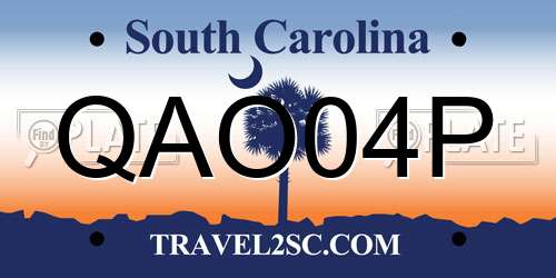 QAO04P South Carolina License Plate