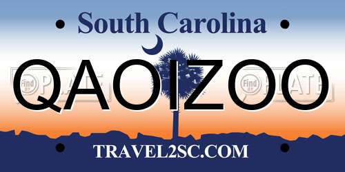 QAOIZOO South Carolina License Plate