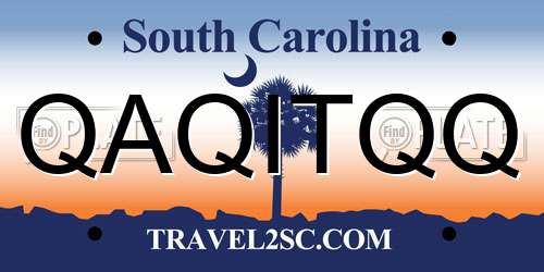 QAQITQQ South Carolina License Plate