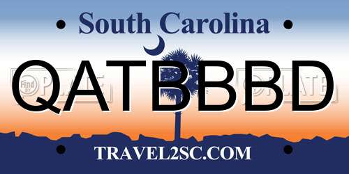 QATBBBD South Carolina License Plate